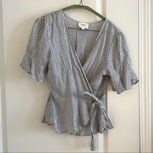 Wrap tie blouse